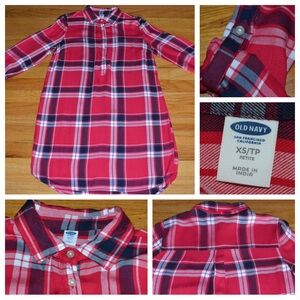 Women’s Old Navy plaid shirt dress, size extra small petite (XSP)